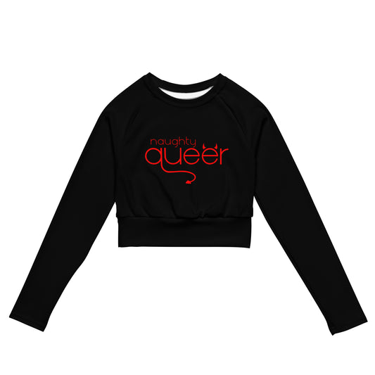 Naughty Recycled Long-Sleeve Crop Top