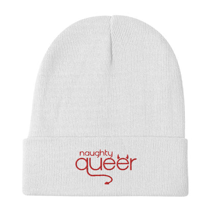 Naughty Embroidered Beanie