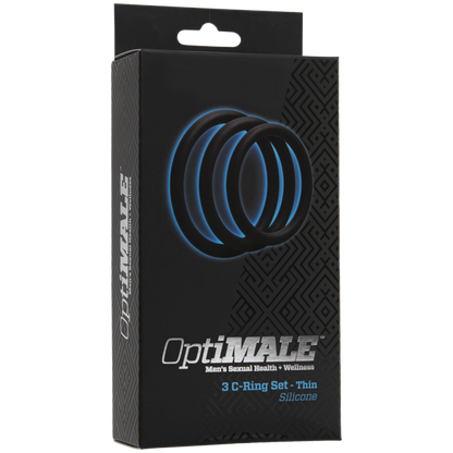 Optimale 3 Silicone C-Ring Set Thin Black